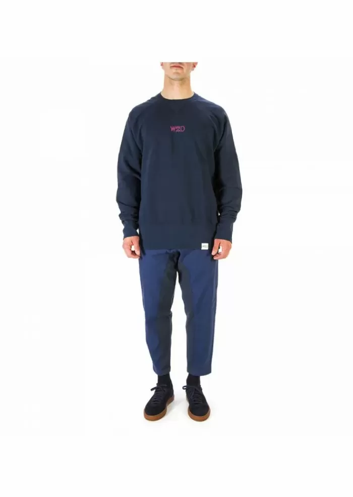 Discount Abbigliamento Unisex Felpa 100% Cotone Organico Navy Blu Felpe