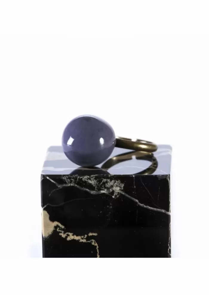 Clearance Accessori Donna Anello Fatto A Mano / Biglia In Ceramica Viola Anelli