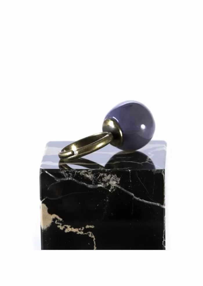 Clearance Accessori Donna Anello Fatto A Mano / Biglia In Ceramica Viola Anelli