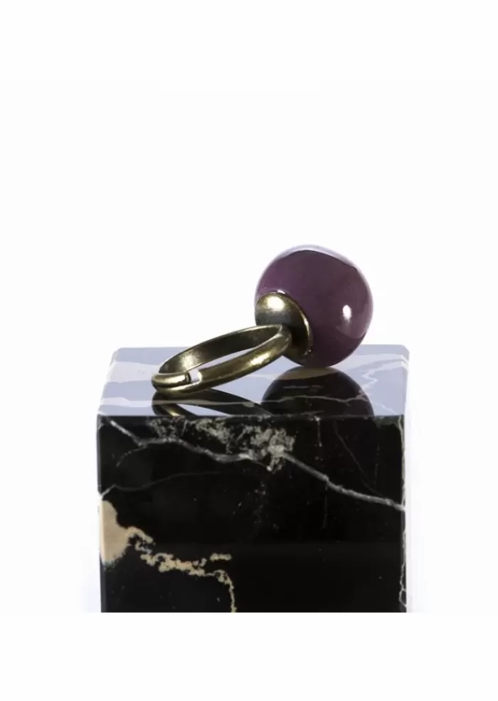 Discount Accessori Donna Anello Fatto A Mano Biglia In Ceramica Lilla Anelli