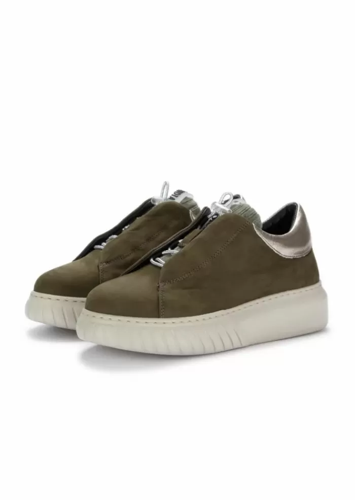 Fashion | Sneakers Libi Py Pelle Nabuk Verde Militare Sneakers