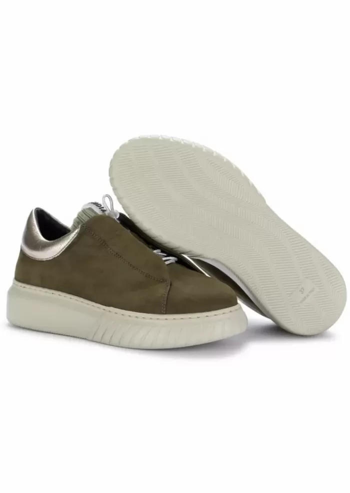 Fashion | Sneakers Libi Py Pelle Nabuk Verde Militare Sneakers