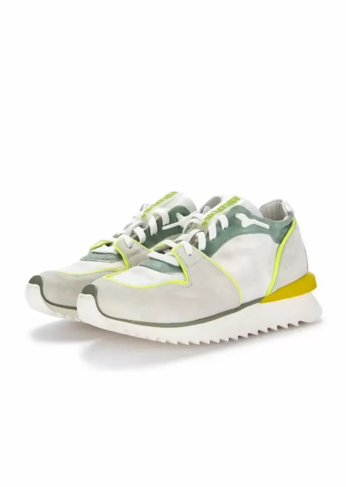 Online | Sneakers Ruffle Cn Bianco Grigio Giallo Sneakers