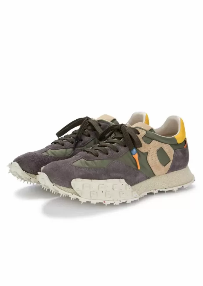 Store | Sneakers Camoscio Nylon Grigio Verde Sneakers