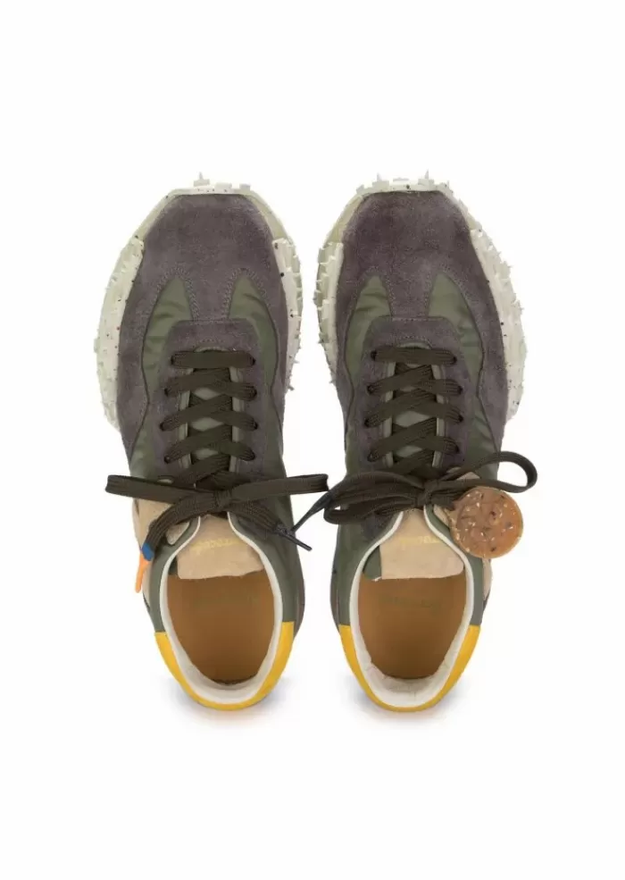 Store | Sneakers Camoscio Nylon Grigio Verde Sneakers