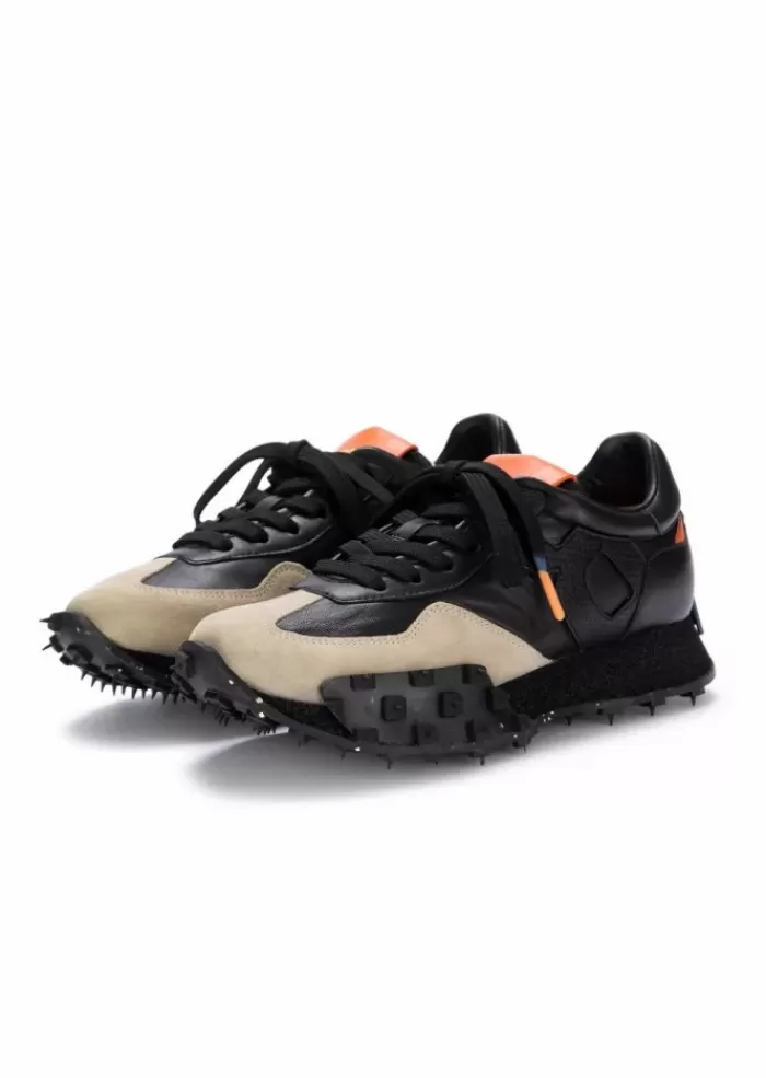 Cheap | Sneakers Pelle Camoscio Nero Beige Stivali