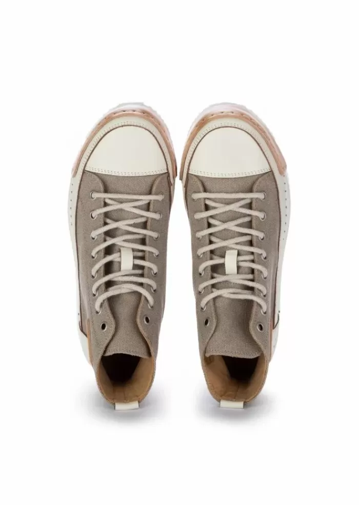 Outlet | Sneakers La Cocco High Grigio Tortora Panna Sneakers