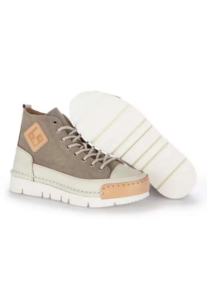 Outlet | Sneakers La Cocco High Grigio Tortora Panna Sneakers