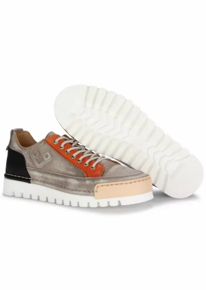 Store | Sneakers La Patch Pelle Grigio Tortora Sneakers