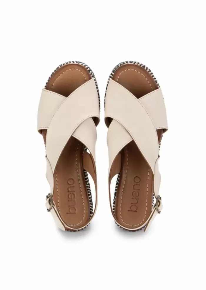 Clearance | Sandali Zeppa Pelle Zebra Beige Sandali