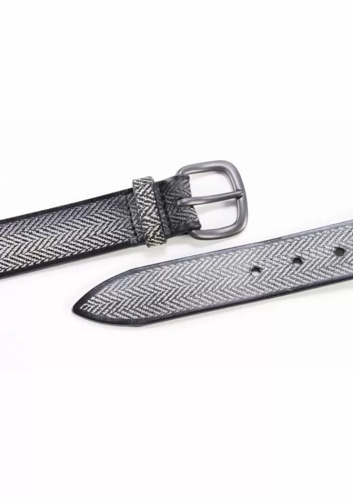 Clearance Cintura Uomo | U0 7548 Tweed Color Bianco Cinture