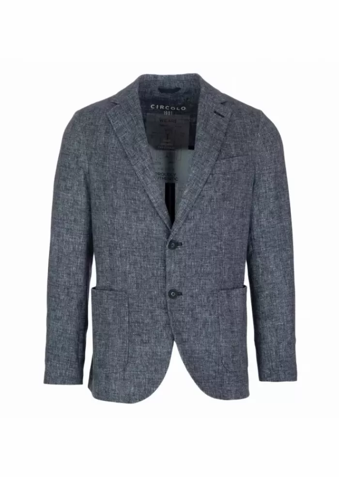 Discount | Giacca Jersey Cotone Blu Grigio Giacche & Cappotti