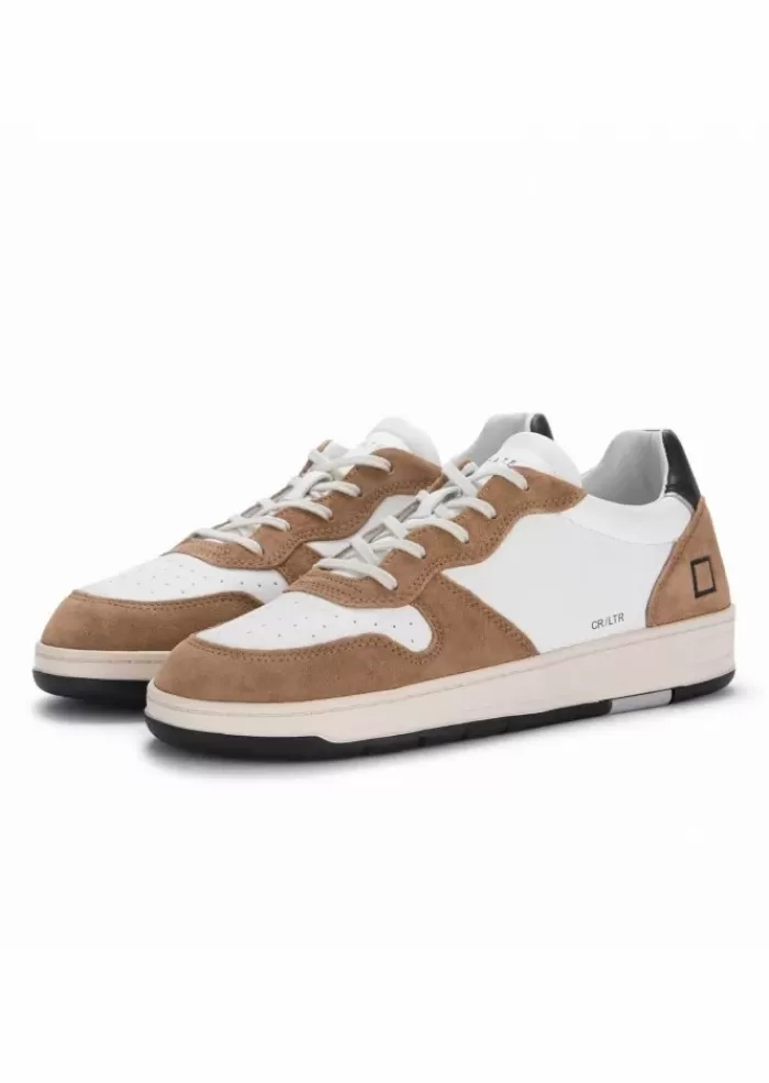 Flash Sale | Sneakers Court In Pelle Marrone Bianco Sneakers