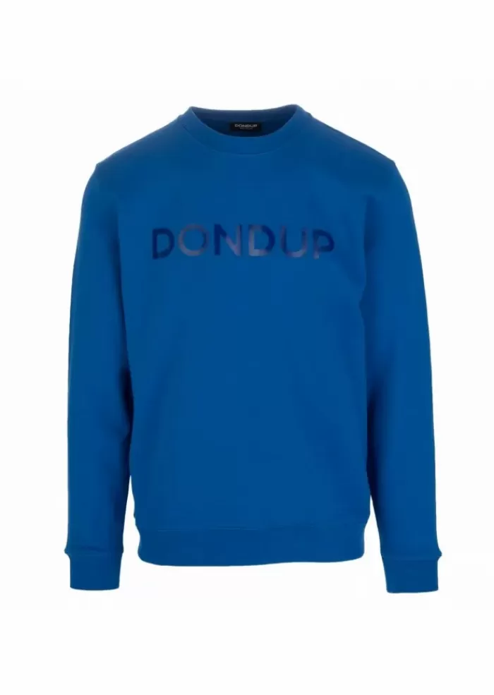 Clearance Dondup | Felpa Regular Logo Blu Felpe