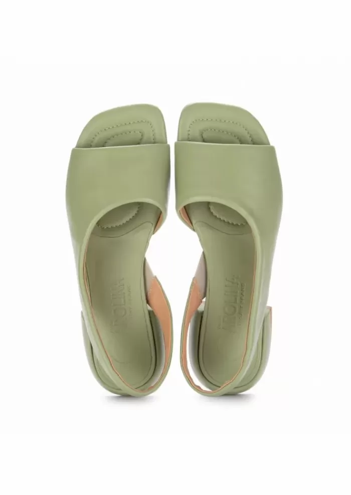 Outlet | Sandali Elite' Nappa Verde Pistacchio Sandali