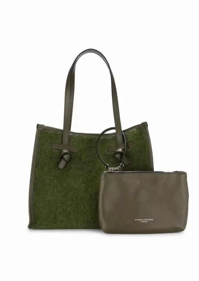 Discount | Borsa Shopper Marcella Furry Verde Borse A Spalla