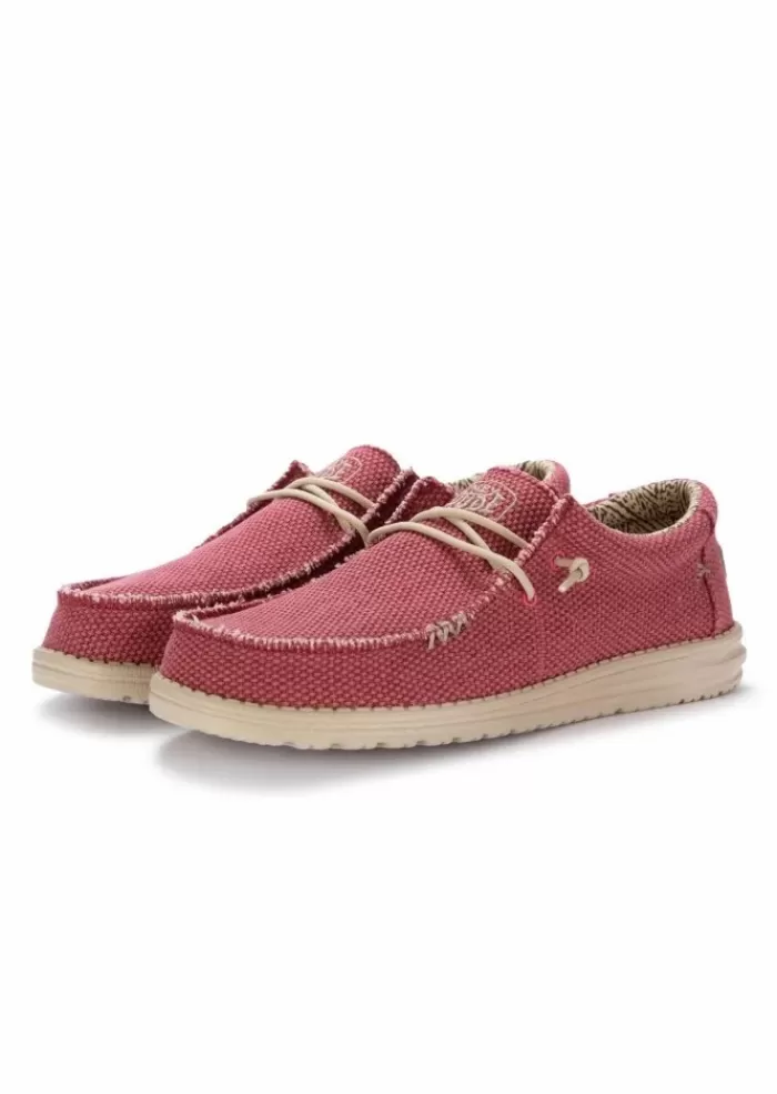 Store Hey Dude | Scarpe Basse Wally Braided Rosso Sneakers