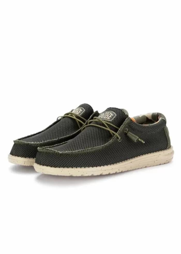 Flash Sale Hey Dude | Scarpe Basse Wally Sox Stitch Verde Sneakers