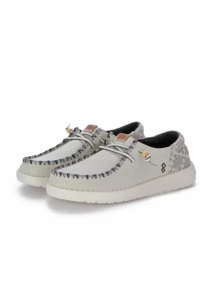 Outlet Hey Dude | Scarpe Basse Wendy Funk Jacquard Bianco Sneakers