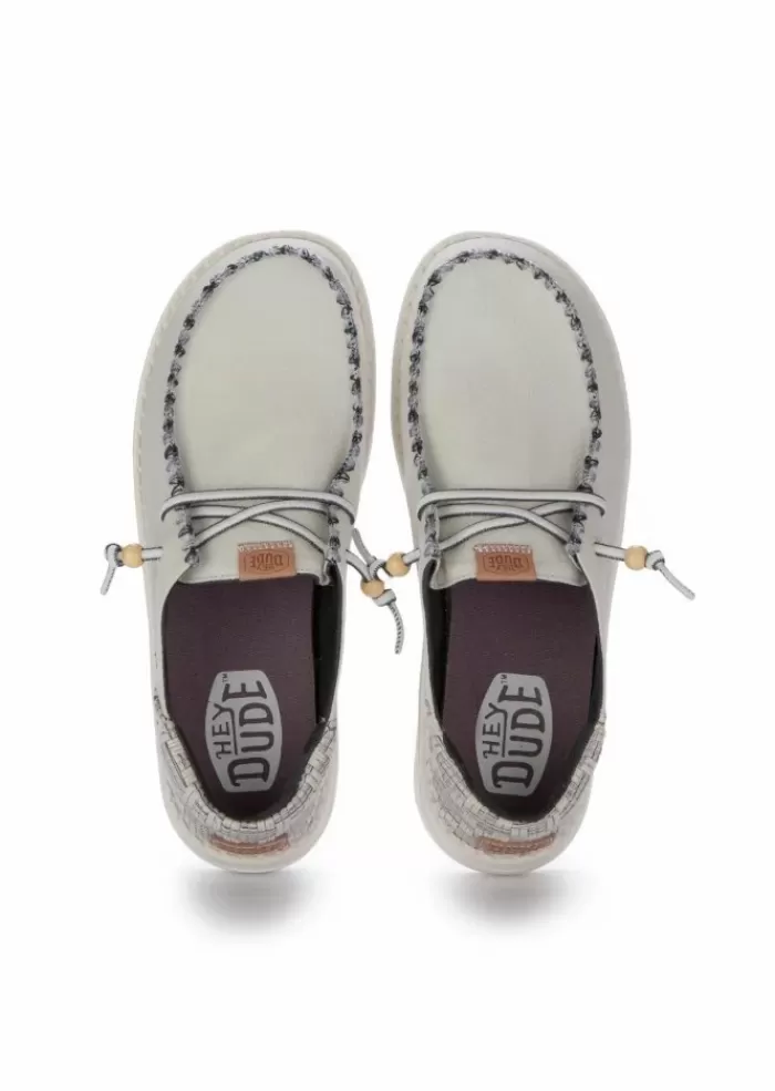 Outlet Hey Dude | Scarpe Basse Wendy Funk Jacquard Bianco Sneakers