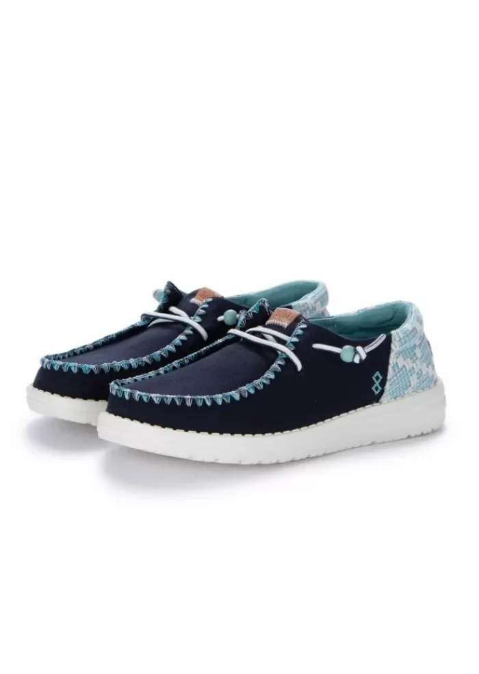 Cheap Hey Dude | Scarpe Basse Wendy Funk Jacquard Blu Sneakers