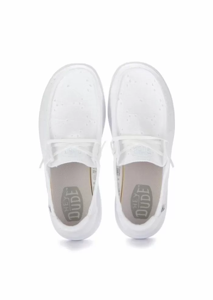 Discount Hey Dude | Scarpe Basse Wendy Rise Eyelet Bianco Sneakers