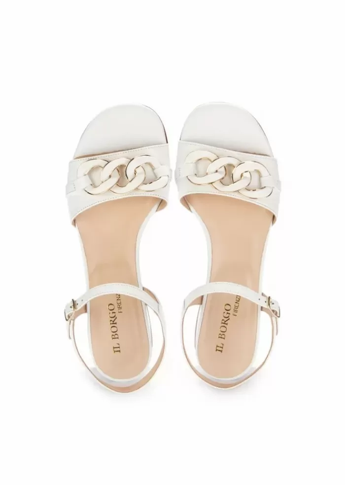 Online | Sandali Tacco Impero Pelle Bianco Sandali