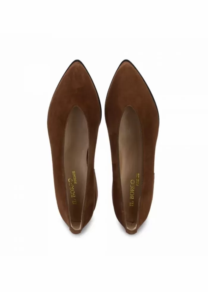 Outlet | Scarpa Tacco A Punta Sigaro Marrone Tacco