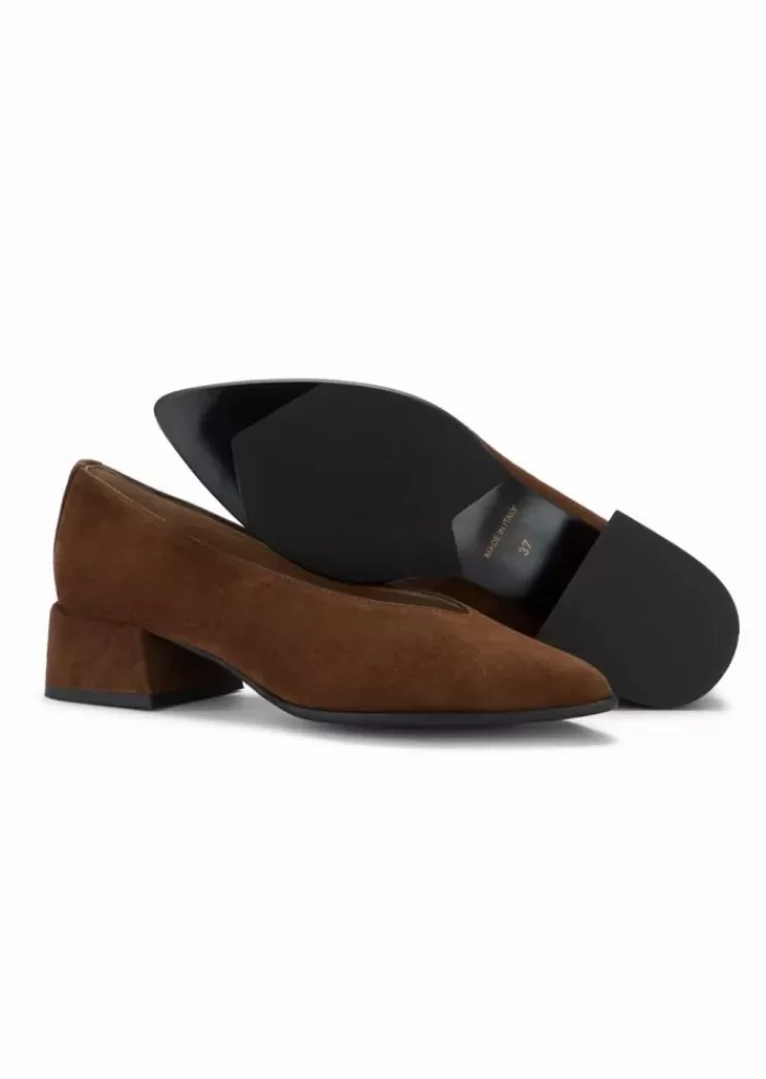 Outlet | Scarpa Tacco A Punta Sigaro Marrone Tacco