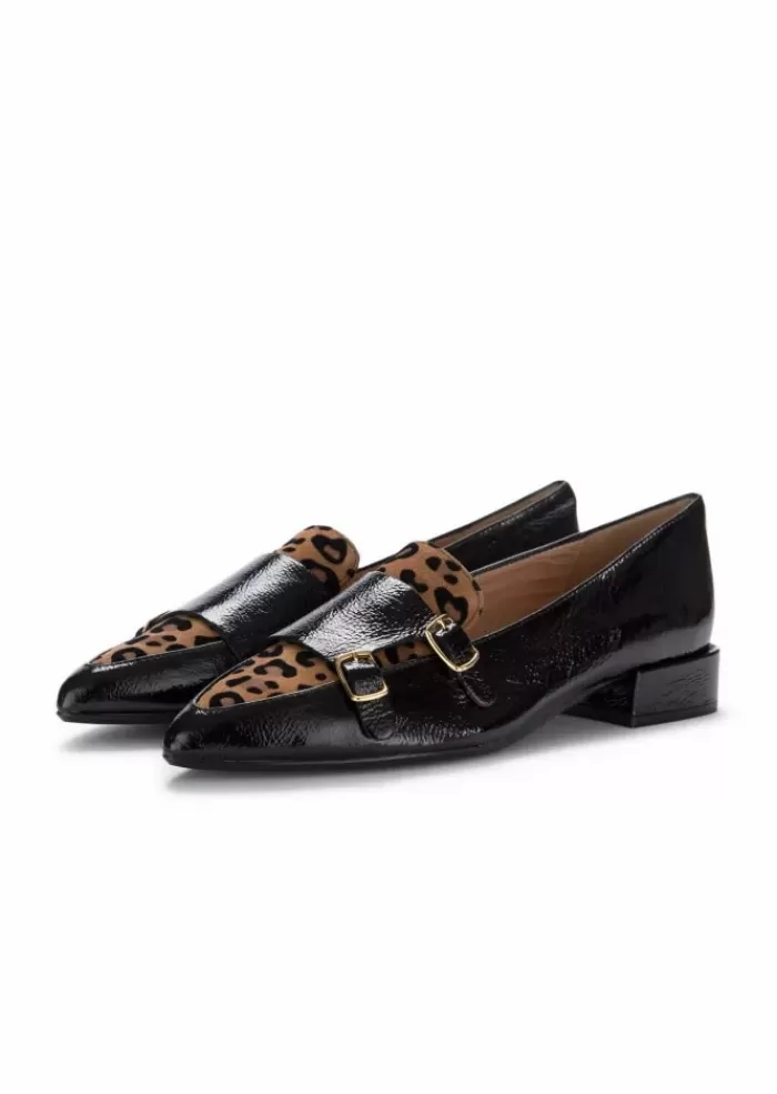 Best | Scarpe Basse Pelle Nero Leopardato Mocassini