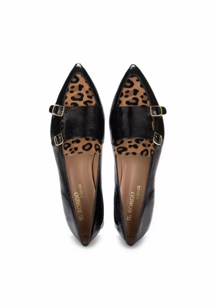 Best | Scarpe Basse Pelle Nero Leopardato Mocassini