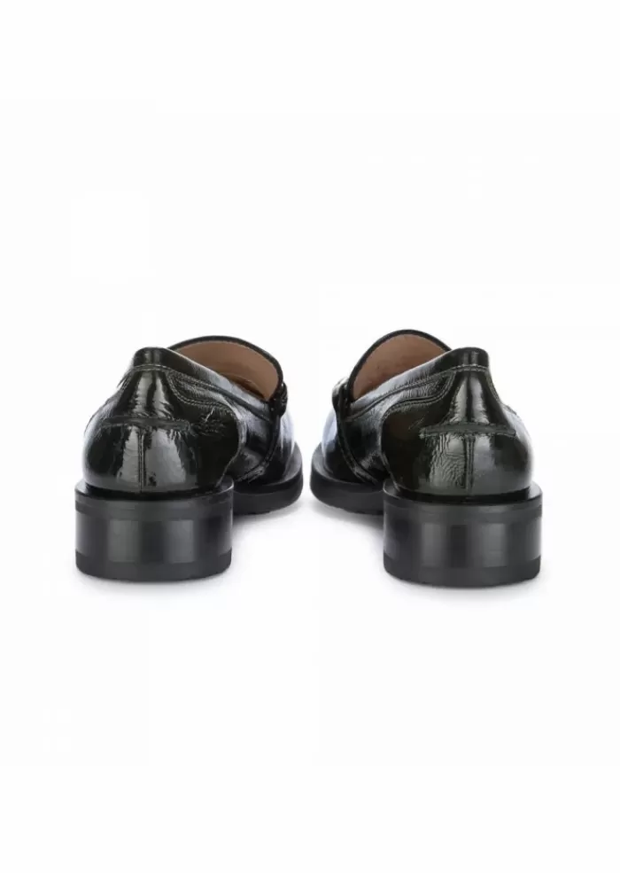 Sale | Scarpe Basse Vernice Finish Con Staffe Verde Scarpe Basse