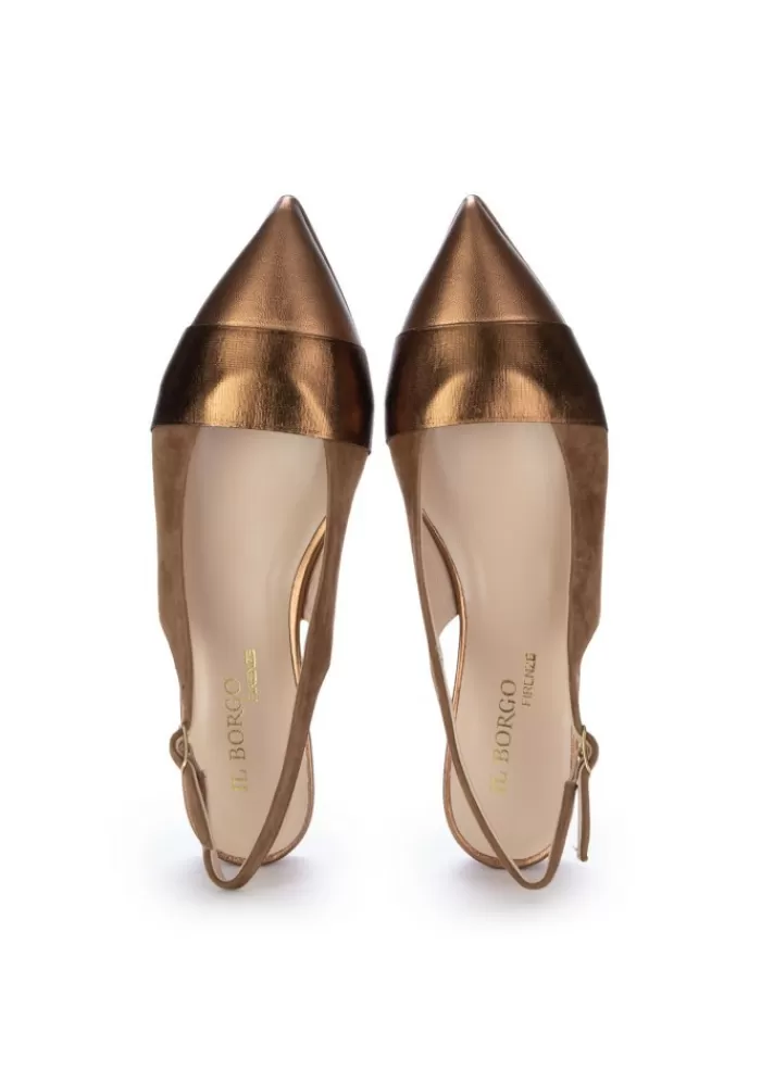 Cheap | Slingback Amalfi Sella Marrone Bronzo Sandali