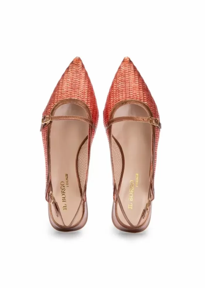 Cheap | Slingback Rafia Arancione Sandali