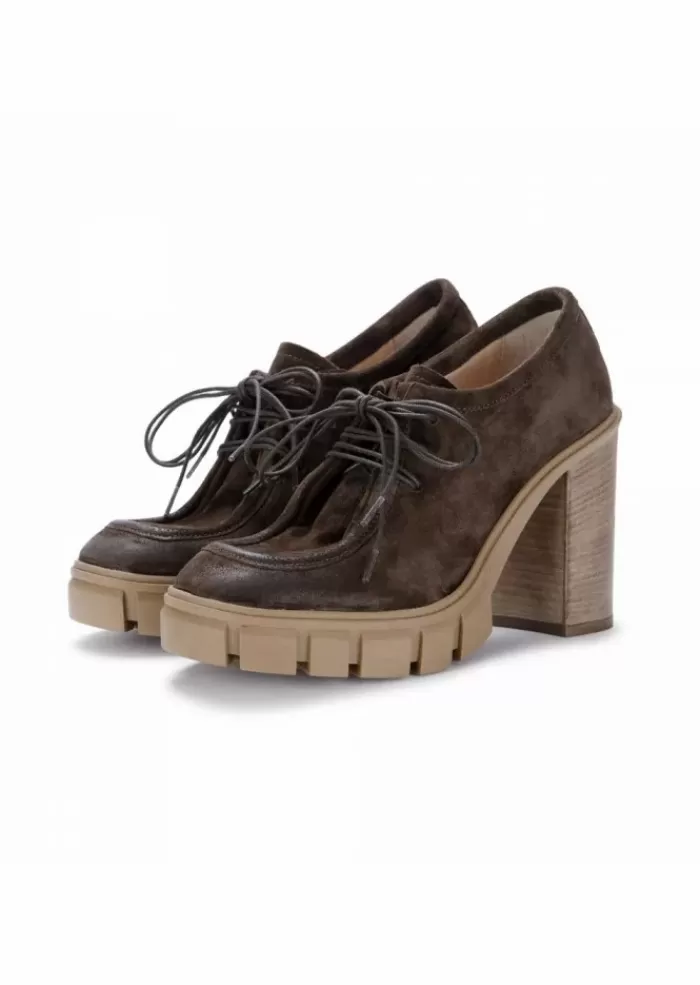 Fashion | Scarpe Tacco In Pelle Scamosciata Marrone Tacco