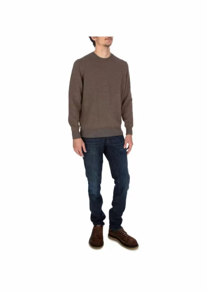 Cheap | Maglione Gova Merino Marrone Azzurro Maglieria