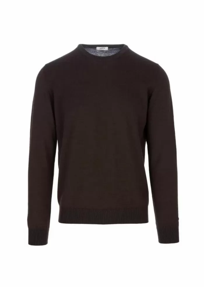 Best | Maglione Leggero Lana Merino Marrone Scuro Maglieria