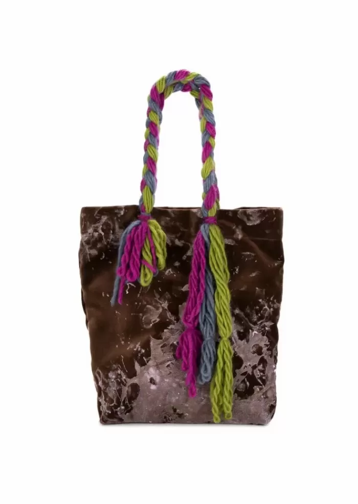 New | Borsa Shopper Italia Marrone Multicolor Borse A Spalla