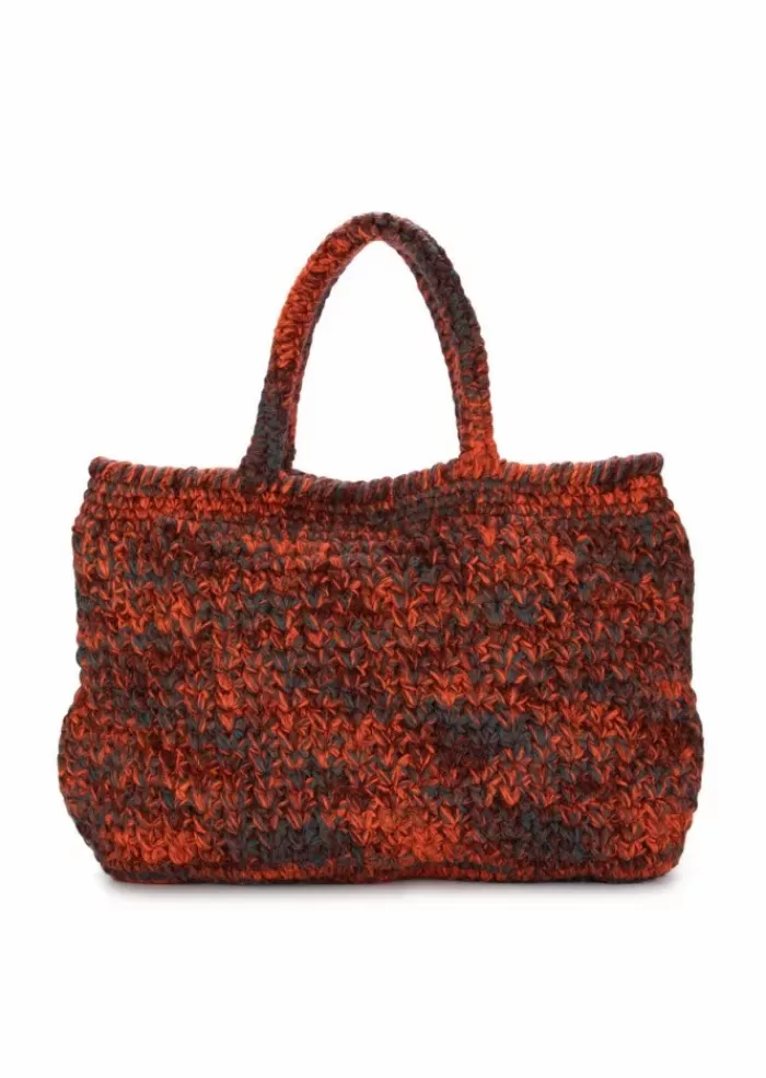 New | Borsa Shopper Svezia Arancione Azzurro Marrone Borse A Spalla