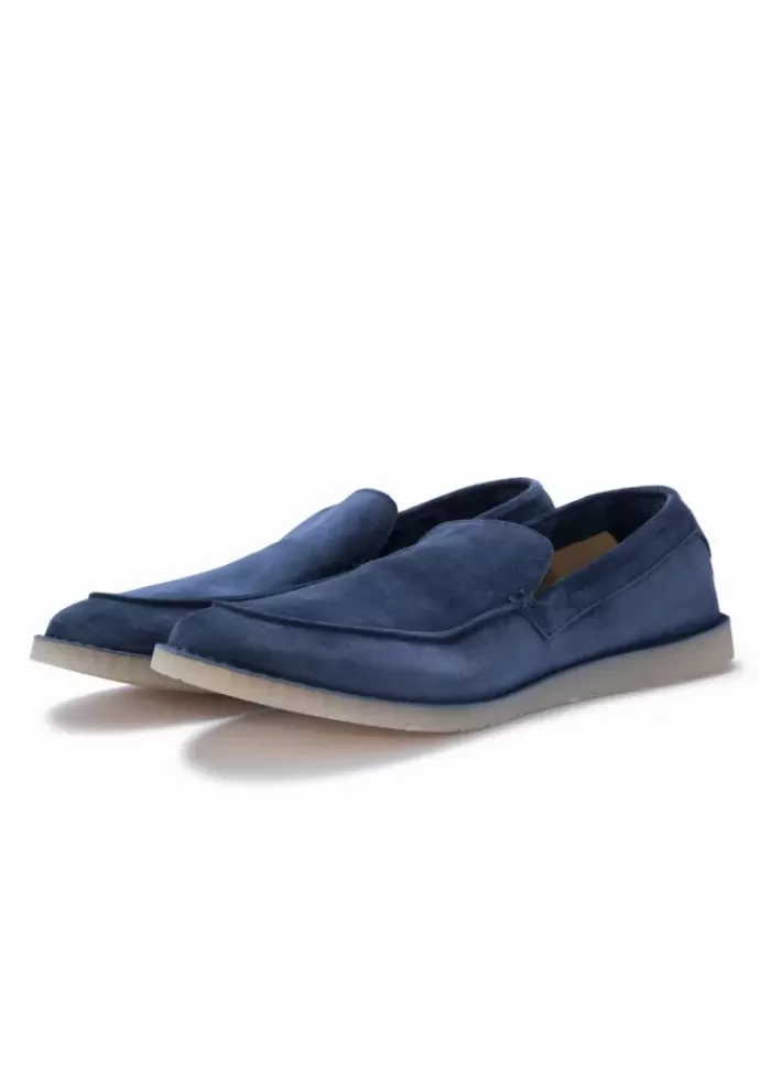 Hot | Mocassino Scamosciato Maki Blu Mocassini