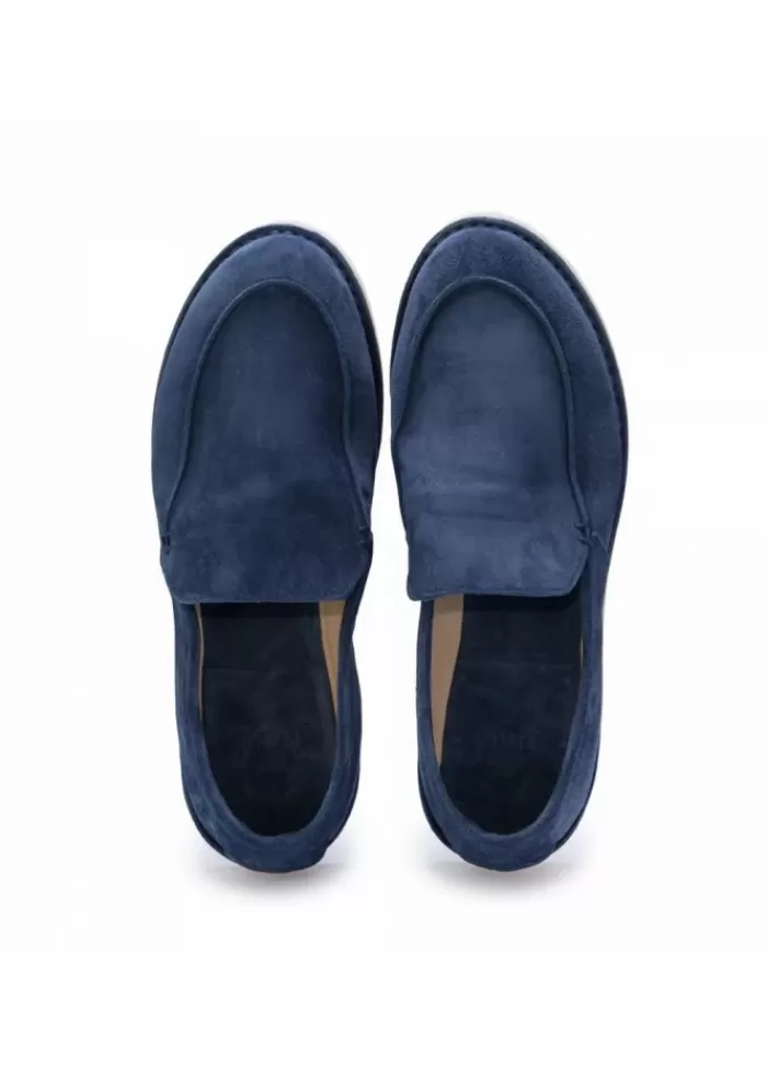 Hot | Mocassino Scamosciato Maki Blu Mocassini