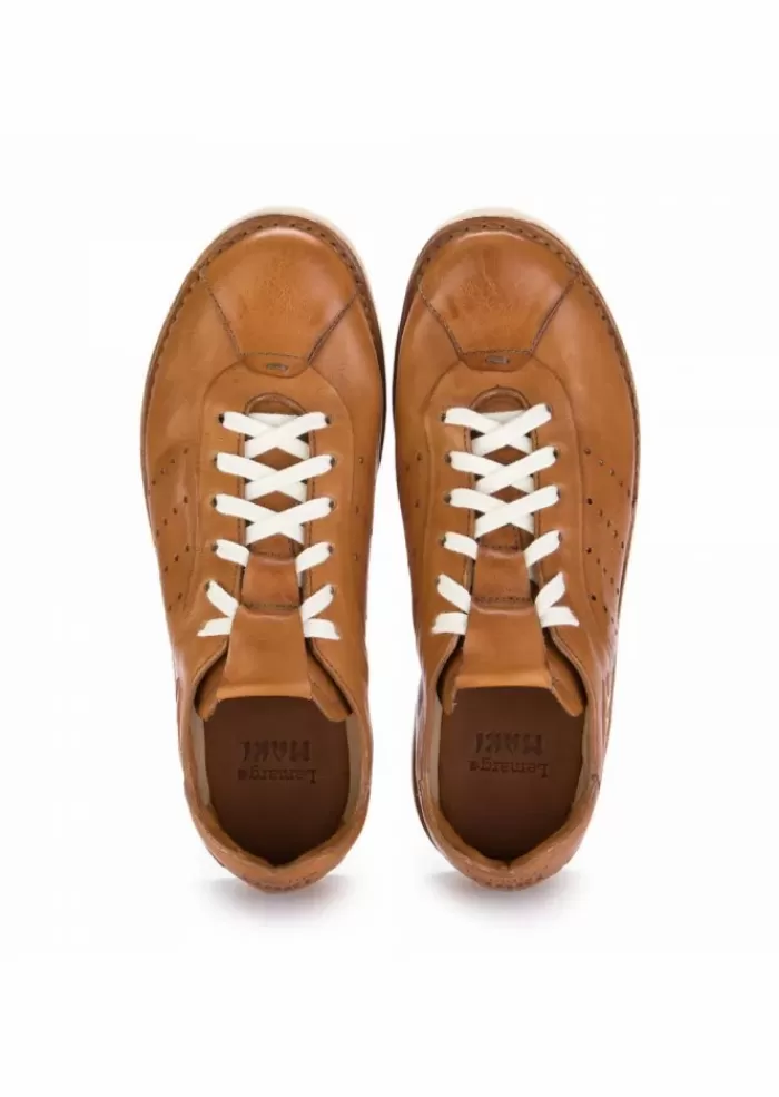 Clearance | Sneakers In Pelle Maky Marrone Cognac Sneakers