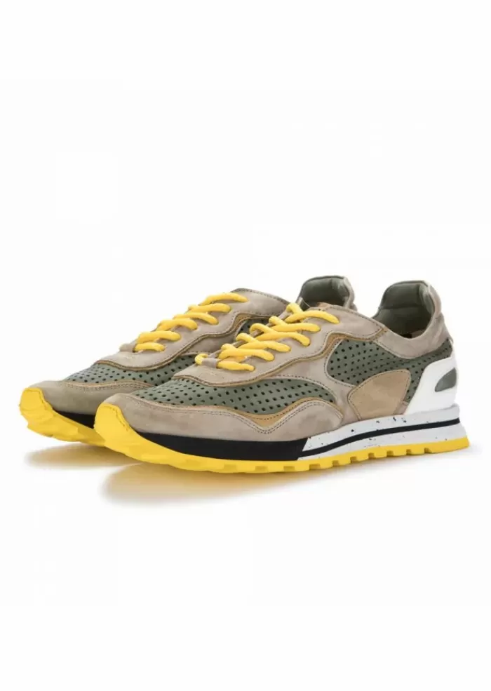 Hot | Sneakers Reverse Sand Verde Pelle Sneakers