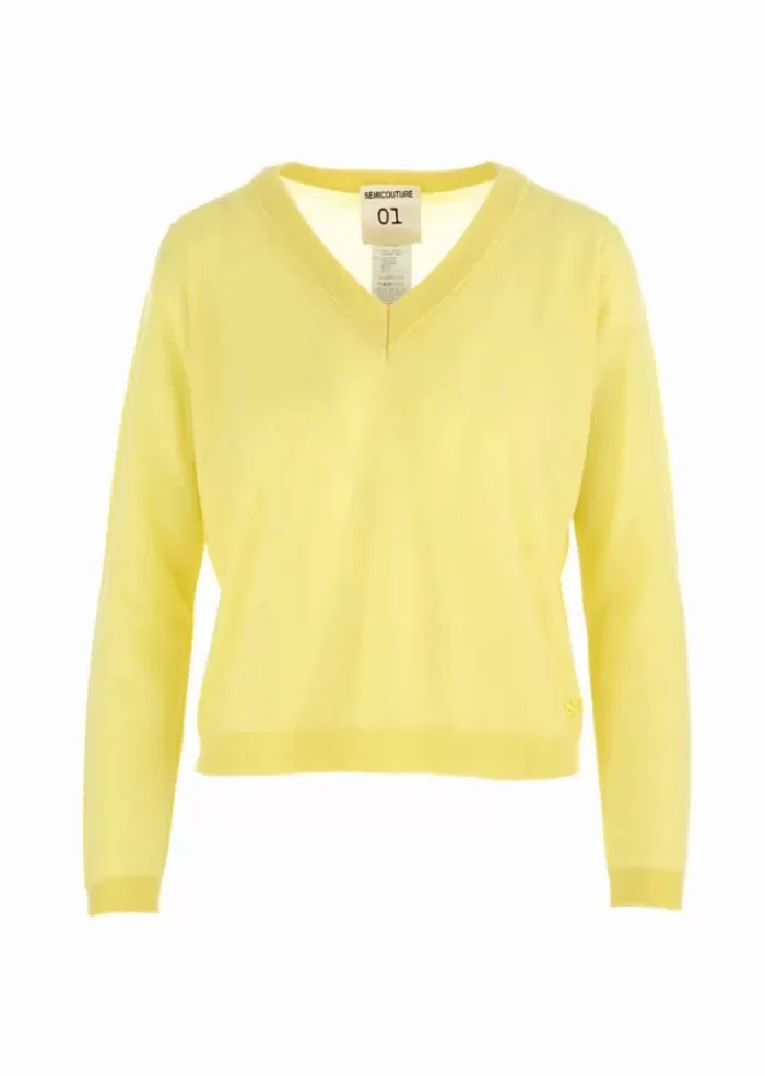 Fashion Maglia Donna | Giallo Chiaro Maglieria