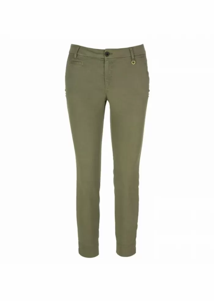 Discount Mason'S | Pantaloni Jaqueline Capri Tencel Verde Pantaloni