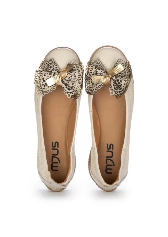 Cheap | Ballerine Fiocco Beige Oro Sandali