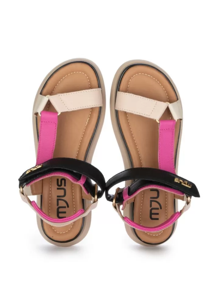 Cheap | Sandali Pelle Fucsia Nero Beige Sandali