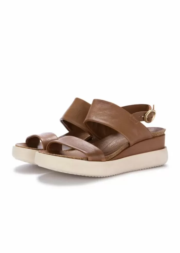 Online | Sandali Platform Pelle Marrone Sandali