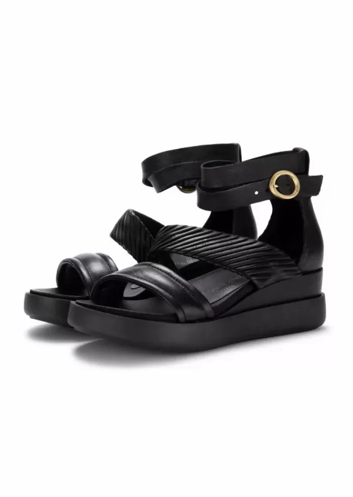 Cheap | Sandali Platform Pelle Nero Sandali