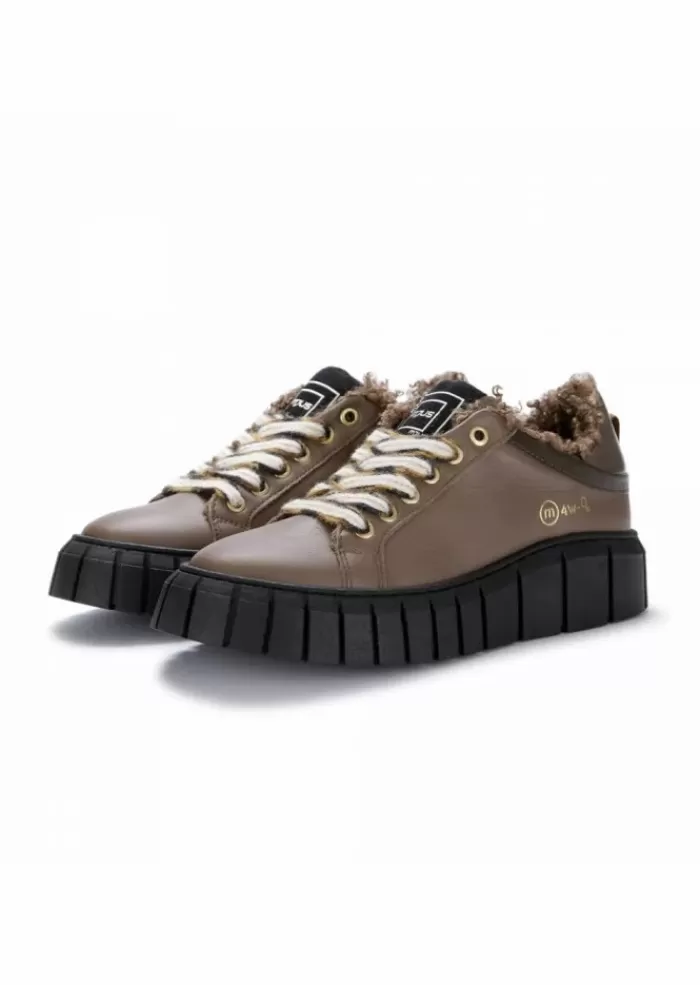 Clearance | Sneakers Donna P67113 Marrone Maxi Suola Sneakers